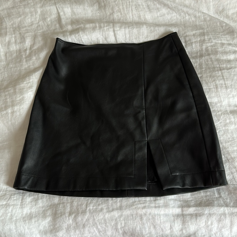 Anthropologie Micro Mini Faux Leather Skirt